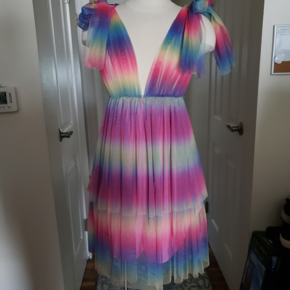 Shein Rainbow Tulle Dress